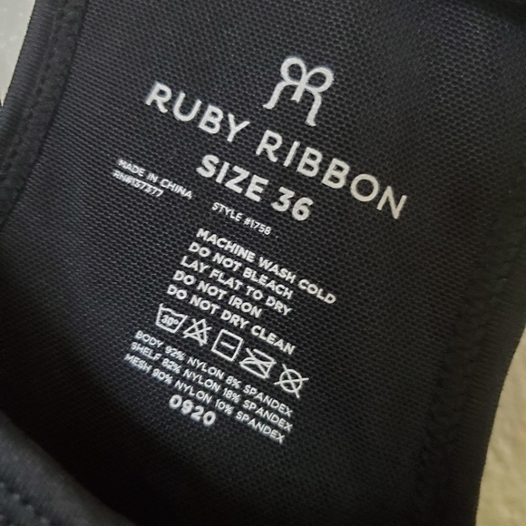 Ruby Ribbon Black Sports Bra - Picture 3 of 11
